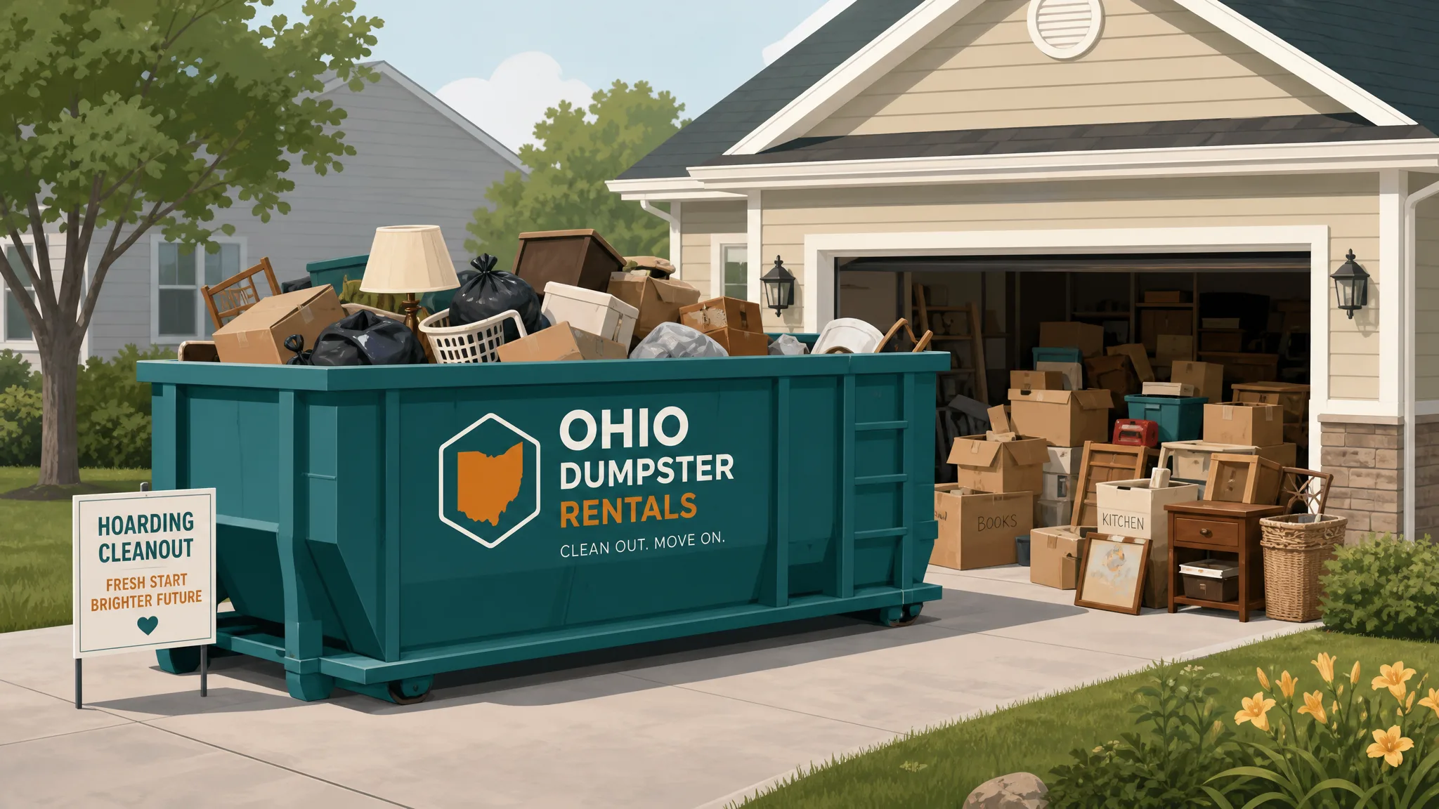 Dumpster rental for hoarding cleanup in Ohio